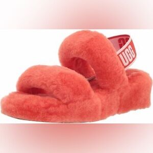 Womens UGG Oh Yeah Slingback Slipper - Lava Flow Sheepskin